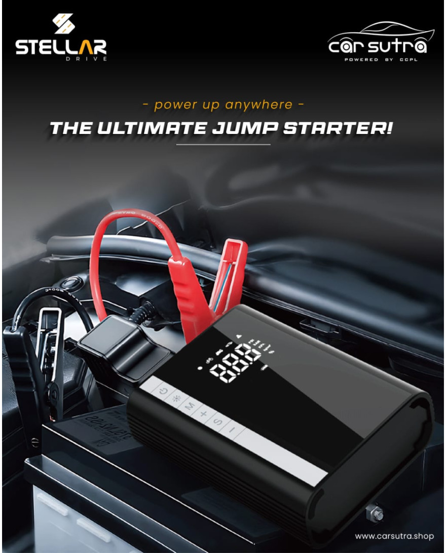 Stellar 4 in 1 Jump Starter, Tire Inflator, Power bank and SOS Flashlight JS-X2 Warranty 1 Year